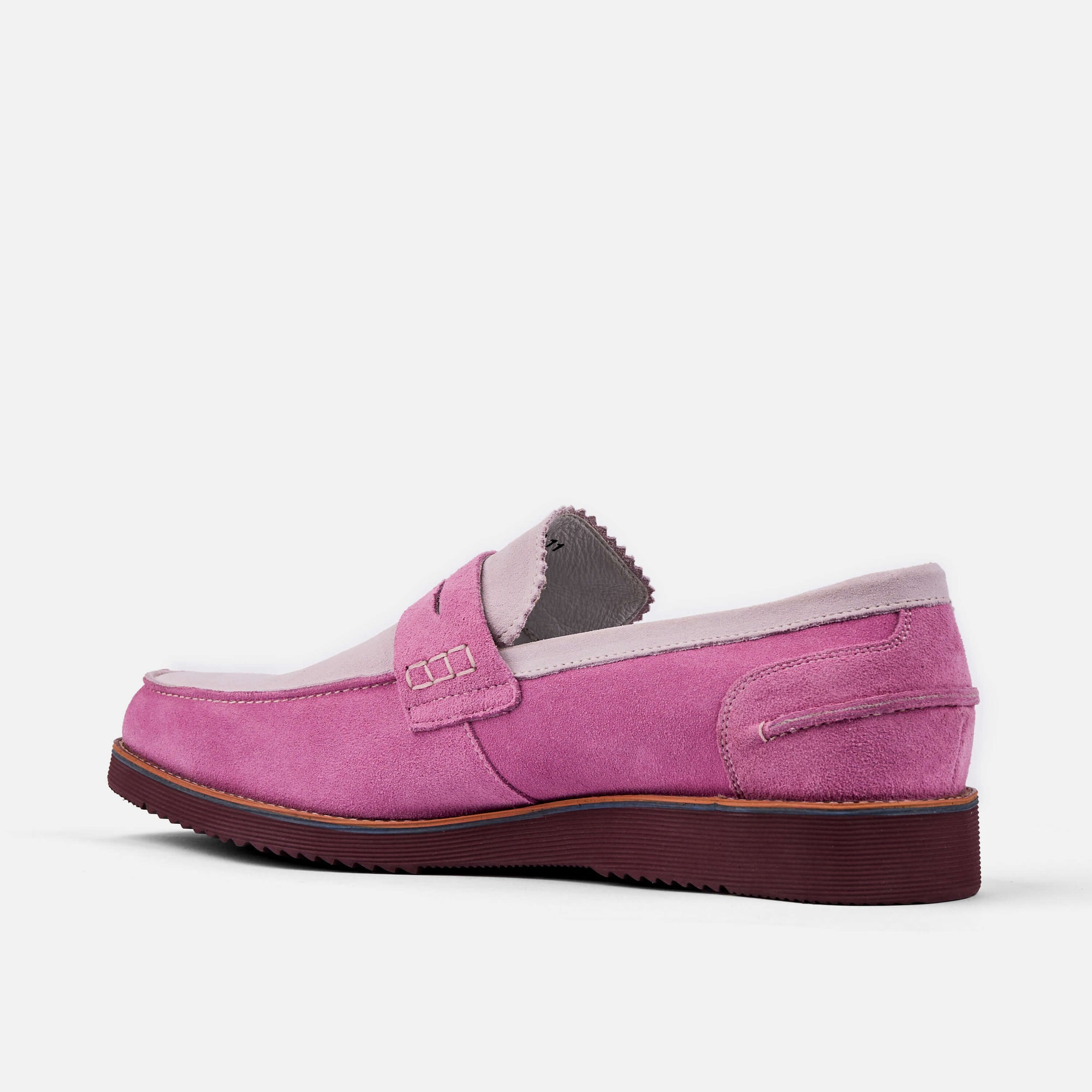 Abe Dusty Rose Suede Penny Loafers Marc Nolan