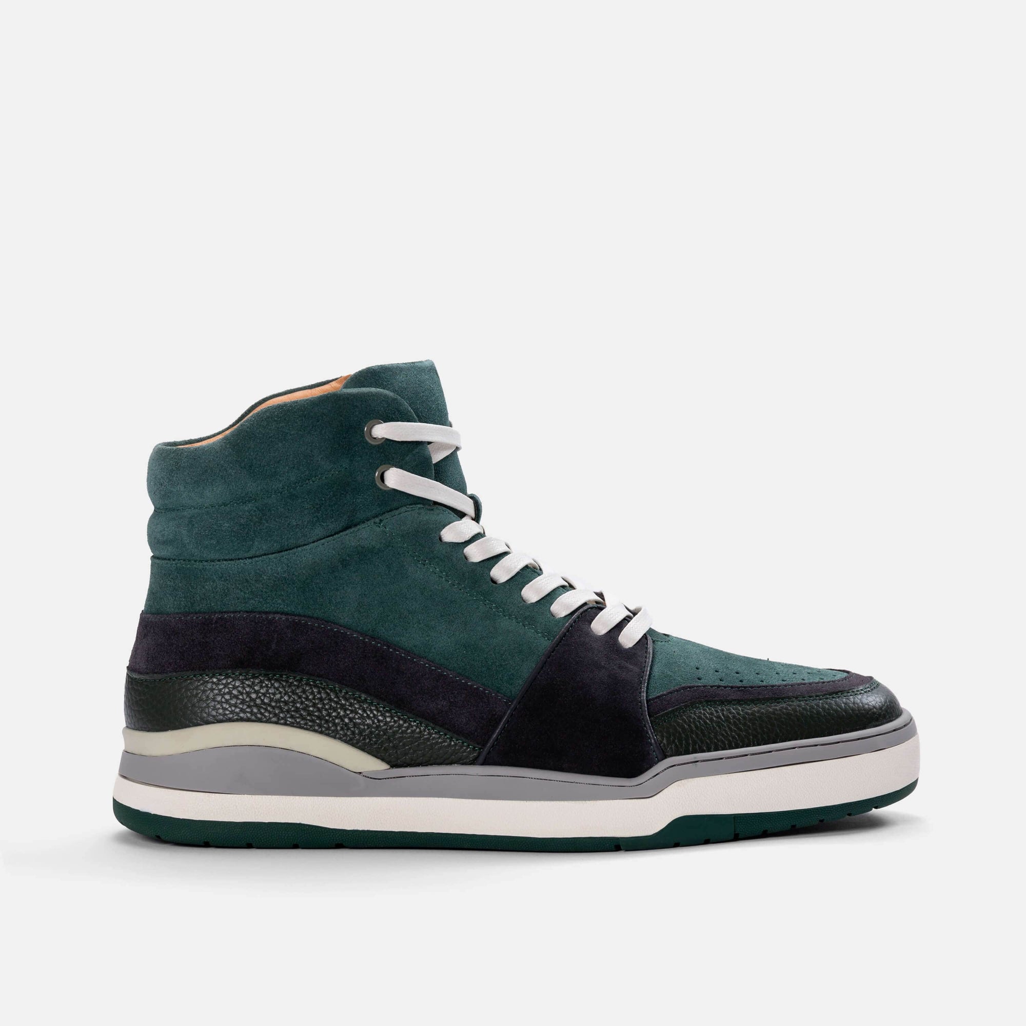 Poseidon Emerald Green Suede High Top Sneakers - Leather - Size: 14 by Marc Nolan