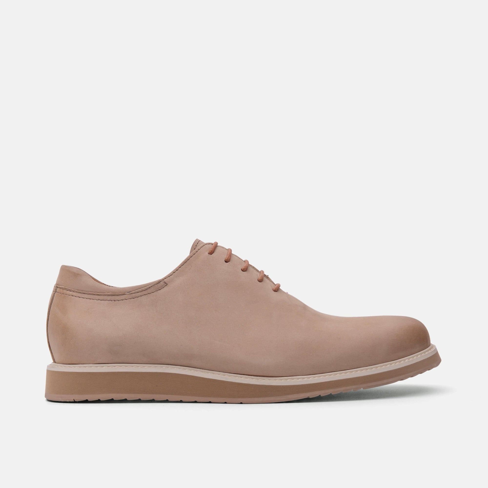 Idris Tan Leather Whole Cut Lace Up Sneakers