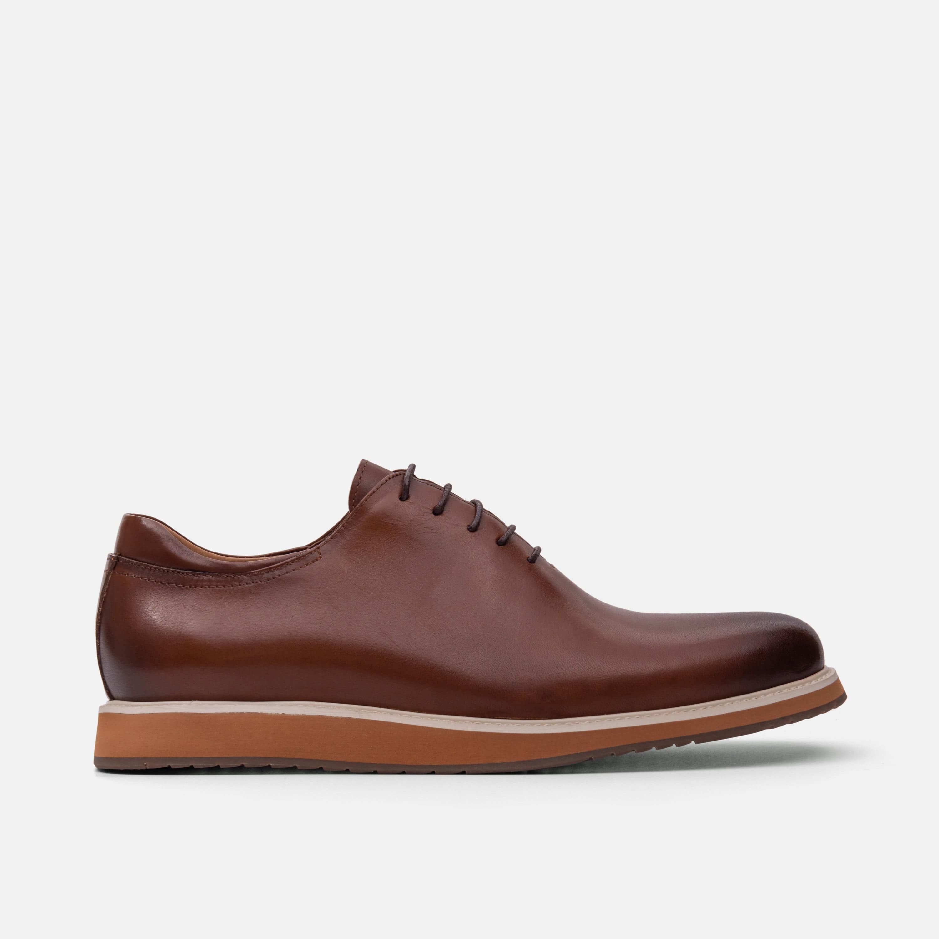 Oscar Gold Patent Leather Wholecut Brogue Sneakers - Marc Nolan