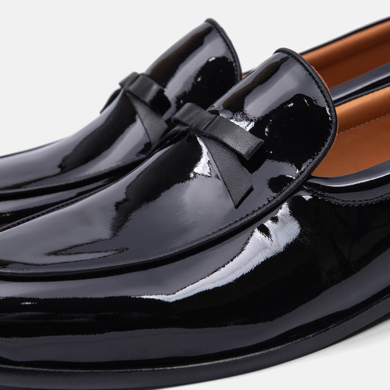 Black patent leather moccasins online