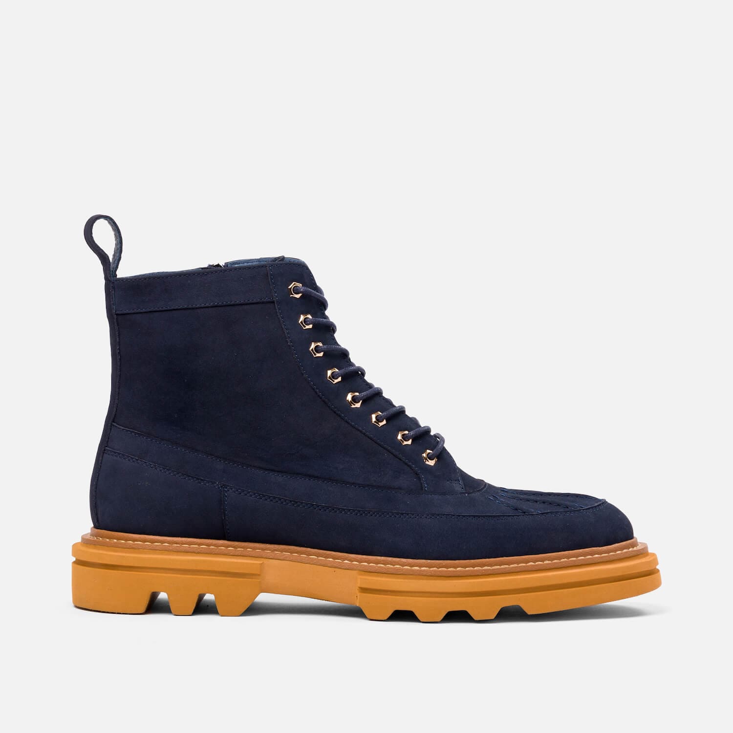 Odin Navy Suede Combat Boots
