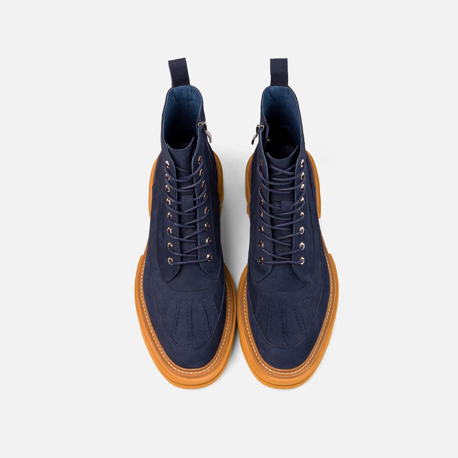 Odin Navy Suede Combat Boots