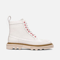 Odin Arctic White Leather Combat Boots