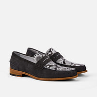 Abe Smoke Suede Penny Loafers