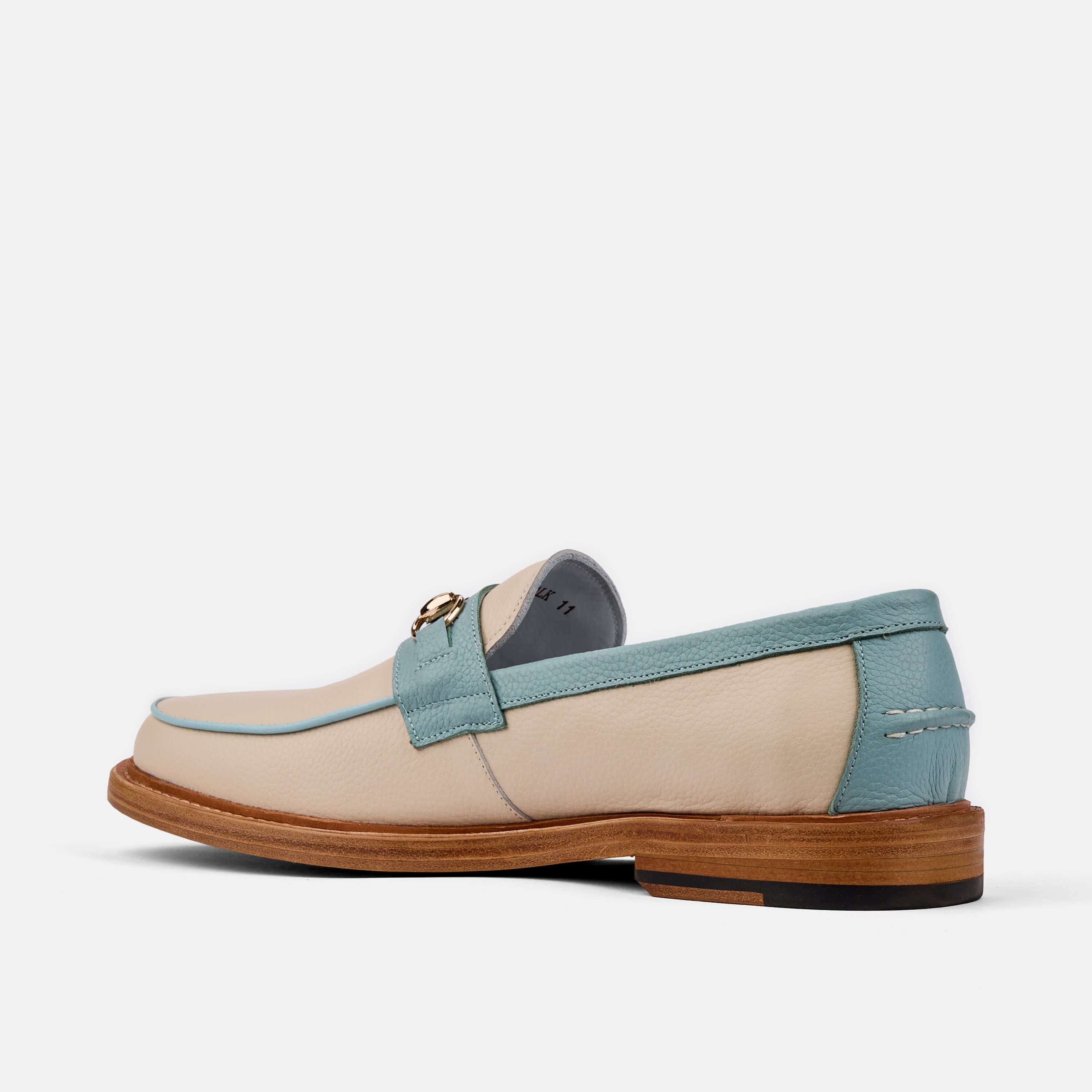 Boardwalk White Sands Leather Horse-Bit Loafers